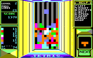 Screenshot of Tetris (Mirrorsoft)
