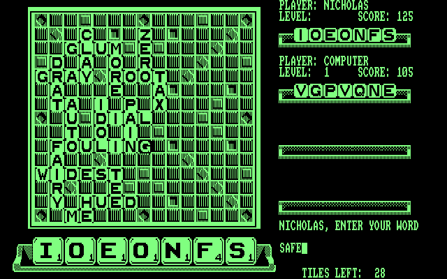 Screenshot of Computer Scrabble De Luxe